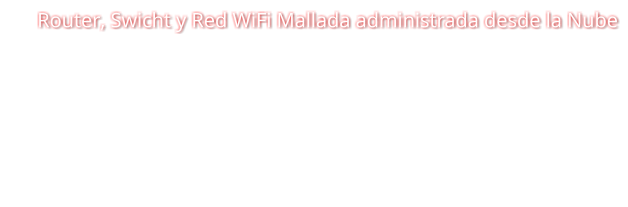 Router, Swicht y Red WiFi Mallada administrada desde la Nube